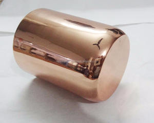 Porte-bougies cylindriques en cuivre martelé brillant avec bougies chauffe-plat, faits à la main pour la décoration de la maison - Product Image 3