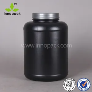 5 L pet Jar with screw cap protein powder bottles Black color wholesale