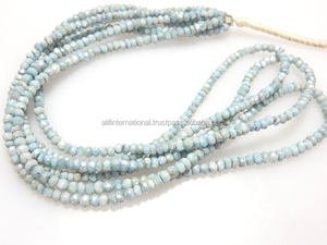 Vente directe en usine dans le monde entier de perles de pierre précieuse en sillavite bleue naturelle à facettes pour la fabrication de bijoux en cristal - Product Image 4