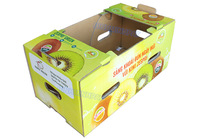Kiwi Verpakking Golfkarton Doos Enkele Muur Fruit Verzending Doos Met Gestanst Handgrepen Vruchten
