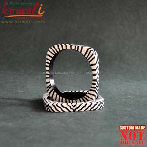 Bracelets en résine faits à la main à imprimé zèbre, bijoux africains, bracelet, bijoux personnalisés - Product Image 5