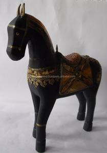Escultura de Caballo Antigua India Hecha a Mano, Figura de Madera, Obra de Arte con un Modelo de Decoración de Gran Pulido - Product Image 2