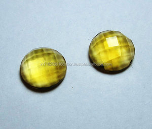 ต่างหูสร้อยคออัญมณีซิทรีนธรรมชาติแบบกลมแบบตัดสำหรับทำเครื่องประดับ - Product Image 2