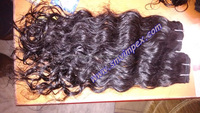 Meilleure vente d'extensions de cheveux humains non transformés Double trame cheveux indiens tissage à la machine temple tissage de cheveux bruts