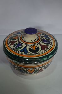 Bol en poterie marocaine fait à la main, art populaire coloré, peint à la main, logo personnalisé, cadeau de mariage - Product Image 2