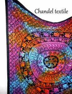 Mandala Tie-Dye Bohemian Indian Tapestry Queen <b>Bedspread</b> Home Decor Wall Hanging Elephant Hippie Style Blanket Bohemian Tapestry - Product Image 4