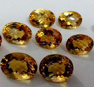 อัญมณีสีเหลืองส้มธรรมชาติสำหรับทำเครื่องประดับต่างหู - Product Image 2