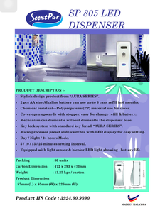 เครื่องฟอกอากาศที่ดับกลิ่นเป็นมิตรต่อสิ่งแวดล้อมในมาเลเซีย - Product Image 2