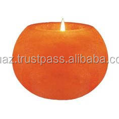 Porte-bougie rond en sel de l'Himalaya, forme de boule, porte-bougie naturel pour décoration de la maison, spa, méditation - Product Image 2