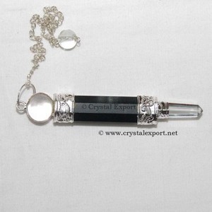Black Agate 3 Pcs Wand Pendulums : Wholesale Gemstone Pendulums - Product Image 1
