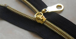 Fermeture à glissière en métal à bout ouvert avec dents dorées #5 Fermeture à glissière à bout fermé avec dents dorées luxueuses-Fermetures à glissière de qualité supérieure - Product Image 5