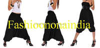 NOIR Solide Pantalon Aladdin Yoga Ali Baba Sarouel Pantalon Hippie Gypsy Hippie Baggy Pantalon Afghani Unisexe En Gros