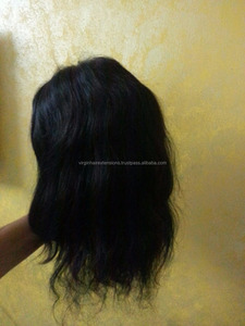 Perruques indiennes de dentelle de cheveux vierges Remy noir naturel diverses longueurs étirées de 12 à 30 pouces Style de vague naturelle - Product Image 5