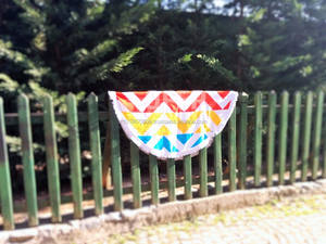 Toalla de playa redonda turca redonda con borlas, círculo con flecos colección RBT - Product Image 4