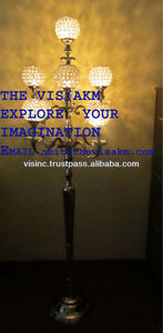 Candelabros plateados de 9 luces con bola de cristal para bodas, hogar, hotel, spa, Iglesia y decoraciones festivas - Product Image 2