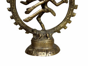 Statue de Shiva dansant Natraj, magnifique et antique, faite à la main, en laiton, décoration d'intérieur à prix avantageux - Product Image 4