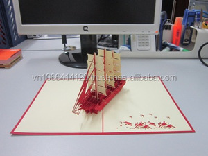 Modelo emergente 3D de Big Boat personalizado para tarjetas de felicitación del proveedor HMG de Vietnam para tarjetas de agradecimiento o feliz cumpleaños - Product Image 5