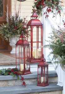 metal nautical <b>hurricane</b> glass large <b>lantern</b> - Product Image 2