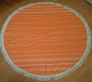 Serviette de plage turque ronde antiparasitaire de son créateur/inventeur RPT Collection serviette de plage peshtemal - Product Image 6