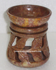 Soapstone Aroma <b>Oil</b> Burner, Indian Aroma <b>Oil</b> <b>Diffuser</b> - Product Image 1