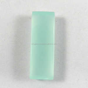 Calcédonie Aqua naturelle, pierre précieuse, rectangulaire, 9x26mm, 3.22 gms - Product Image 1