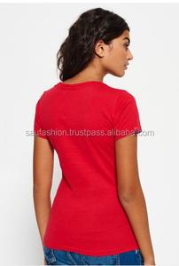 2021 Summer Ladies High Quality Casual T-Shirt Short Sleeve Round Neck Plain Design Plus Size for Teenagers with Logo Decoration - Product Image 5