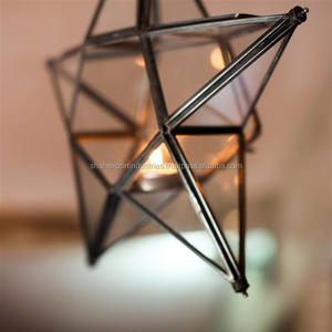 โคมไฟทีไลท์โลหะเคลือบเงินรูปดาวสำหรับแขวนสไตล์นางฟ้าบ้านสวนงานแต่งงานงานปาร์ตี้แฮนด์เมดดีไซน์ไม่เหมือนใคร - Product Image 3