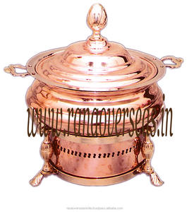 Indian Copper Catering Chafing Dish <b>Buffet</b> Food Warmer Commerical Equipment Round Serving Dish for Wedding - Product Image 3