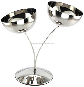 ชามสเตนเลสเสิร์ฟอาหาร3ชิ้นย้อนยุคสไตล์ใหม่ชามพร้อมขาตั้งโลหะ - Product Image 1