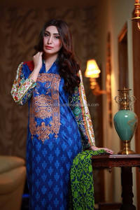 Collection de robes de pelouse en coton pakistanais 2016 Costumes cousus élégants pour la mode indienne et pakistanaise - Product Image 4