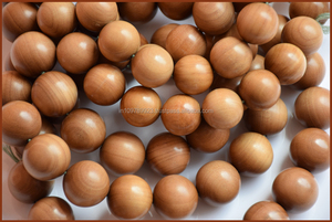 Pure Sandalwood Mala <b>Rosary</b> & Prayer Beads Riddhi Siddhi Brand Round Beads Dark Golden Brown Color Made in Rajasthan - Product Image 2