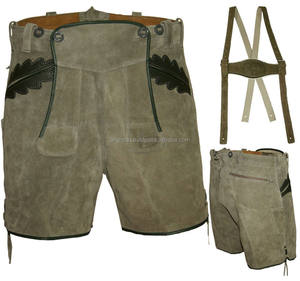 ชุดเลเดอร์โฮเซินแท้แบบเยอรมัน เสื้อผ้าบาวาเรียนแบบดั้งเดิมสำหรับเทศกาลอ็อกโทเบอร์เฟสต์ กันลม ลายหนังกลับ แบบแยกชิ้น หนังแท้ - Product Image 4