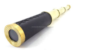 Télescope nautique antique en laiton maritime avec télescope encastré en cuir rose par Calvin artisanat - Product Image 2