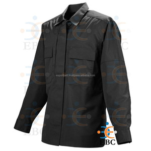 Veste d'uniforme d'extérieur noire tactique OEM vente en gros de t-shirts d'extérieur à manches longues pour hommes hauts tactiques pour hommes pour la chasse et l'escalade - Product Image 1