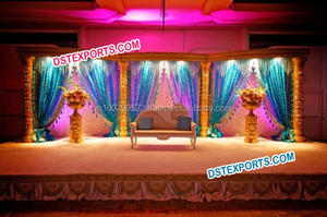 De mariage Cristal Décor Décor De Théâtre Offre Spéciale Fiber De Cristal De Mariage Stade Royal Hindou Événement De Scène De Mariage - Product Image 4