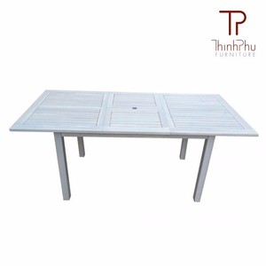 Table d'extérieur en bois rustique, design rectangulaire durable pour mobilier de patio - Product Image 4