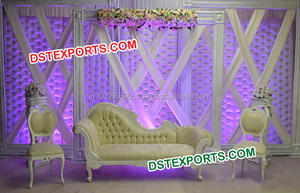 White Wedding Leather Panel Stage Decor Crystal Fitted White Leather Tufted Panels Self <b>Standing</b> Leather Tufted <b>Backdrop</b> Panels - Product Image 4