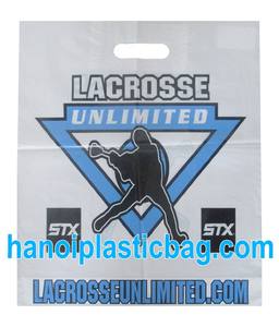 LDPE white patch handle plastic bag - Product Image 2