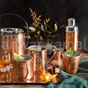 Pichet en cuivre martelé et seaux à glace de haute qualité - Product Image 1