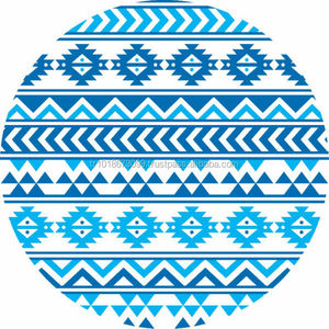 Serviette de plage ronde à motif Aztec, serviette ronde avec glands, première qualité, pièce lourde 1150gr - Product Image 2