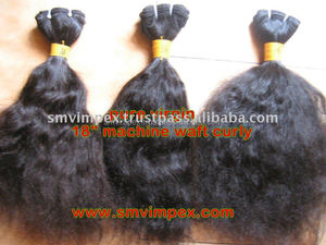 Extensions de cheveux humains indiens bruts Mèches de cheveux vierges ondulés bruts Faisceaux à cuticule alignée Cheveux frisés profonds droits - Product Image 3