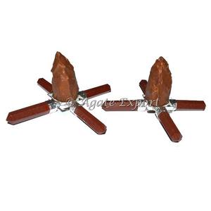 Generador de cuentas de ropa energía cristal generador crudo natural jaspe rojo - Product Image 1