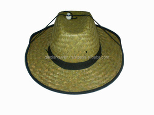 Sombrero de paja natural unisex de fábrica de Vietnam, diseño de sombrero de vaquero de playa y surf de salvavidas personalizado para viajes, negocios y Deportes - Product Image 3