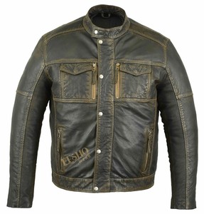 Veste en cuir de mouton véritable pour hommes d'automne élégant chaud vêtements d'extérieur durables automne mode haute qualité OEM ODM approvisionnement - Product Image 4