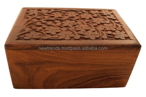 โกศเผาศพไม้โรสวู้ดแกะสลักด้วยมือ,แกะสลักไว้สำหรับฝังบริการ - Product Image 4