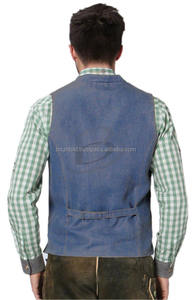 Chaleco Tradicional Bávaro en Tela Vaquera Color Azul (Chaleco Bávaro para el Oktoberfest) - Product Image 3