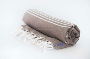 ผ้าขนหนูชายหาด Peshtemal คุณภาพสูงผ้าฝ้าย100% Fouta (สุลต่าน Peshtemal) Hammam Peshtemal ตุรกีคอลเลกชันสีรุ้ง - Product Image 4