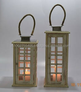 Portavelas y Faroles de Madera y Acero Hechos a Mano para Decoración del Hogar - Product Image 6