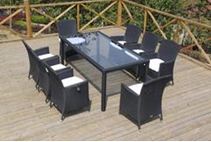 Wicker Rattan Dining Table - Product Image 1