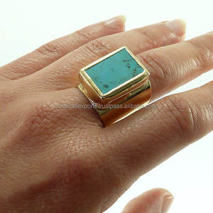 เงินสีเขียวสีเขียวขุ่นเดี่ยวหยาบดิบแหวนหินออกแบบสำหรับสุภาพสตรี - Product Image 2